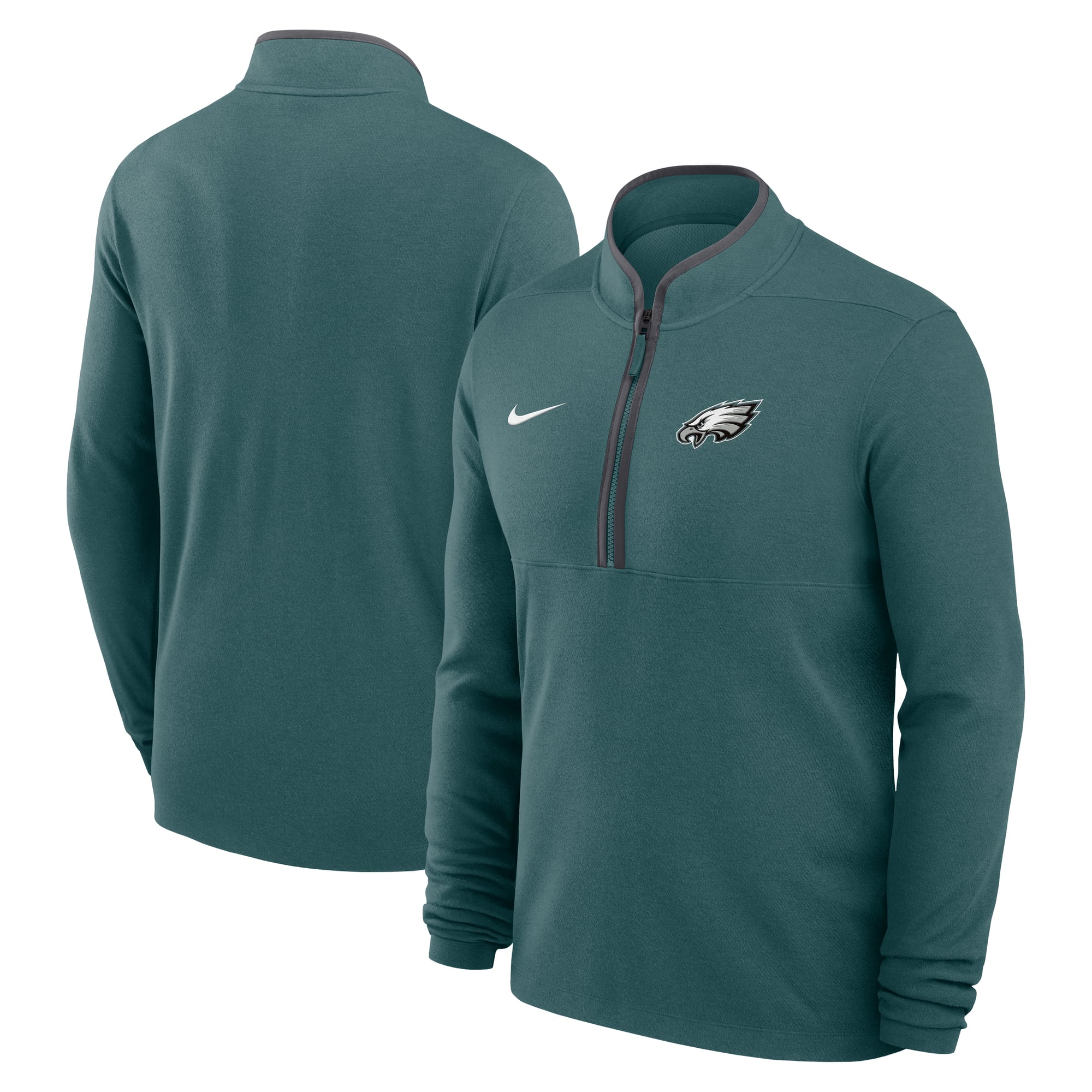 Men's Nike Midnight Green Philadelphia Eagles Primetime Victory Dri-FIT Half-Zip Pullover